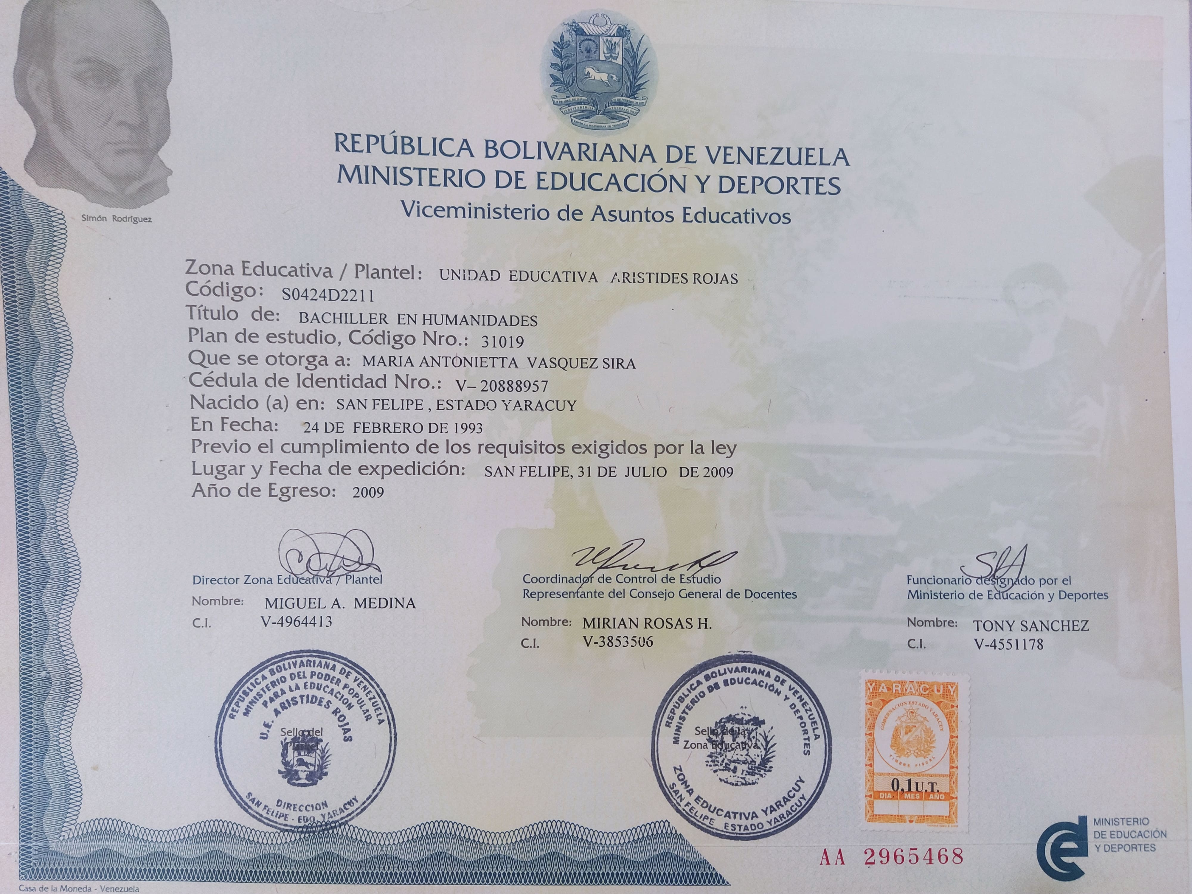 certificado
