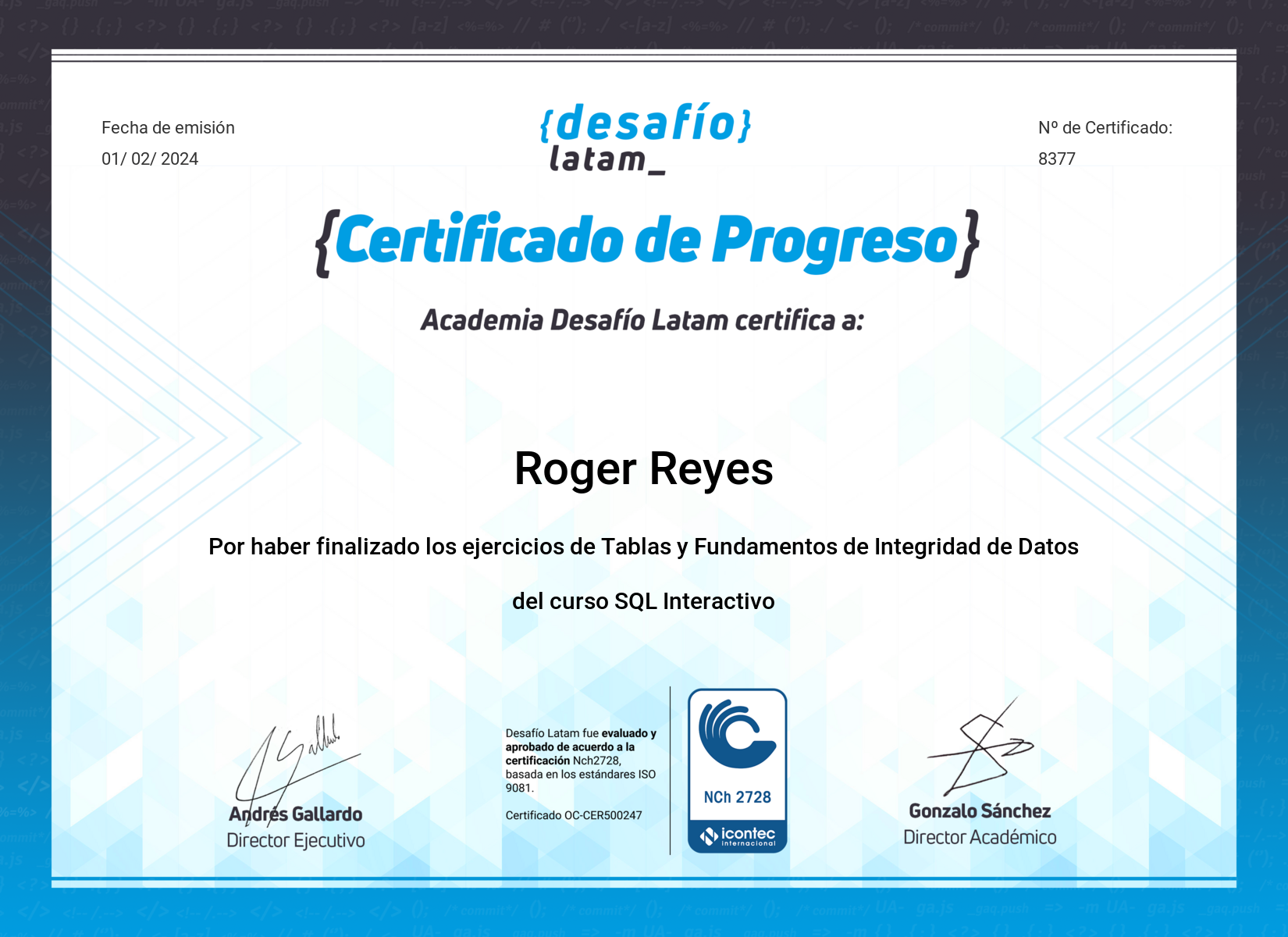certificado